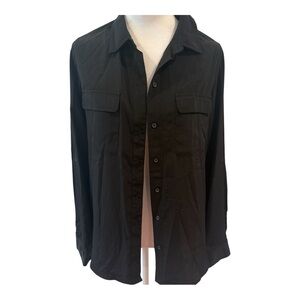 Old Navy Black Long Sleeve Button Down Shirt